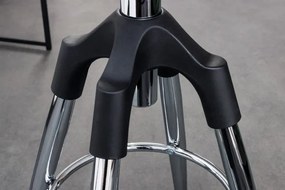 Scaun de bar pivotant Industrial 80cm, crom