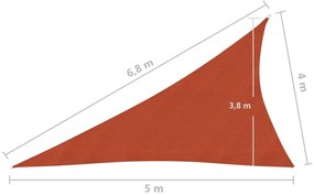 Panza parasolar, caramiziu, 4x5x6,8 m, HDPE, 160 g m   Terracota, 4 x 5 x 6.8 m