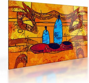 Tablou pe sticlă - Pictură străveche (70x50 cm)