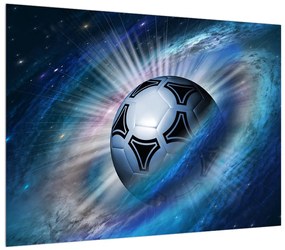 Tablou cu mingea de fotbal în Univers (70x50 cm), în 40 de alte dimensiuni noi