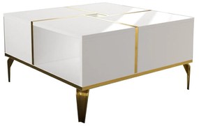 Măsuță de cafea Nirvy (alb + auriu). 1107850