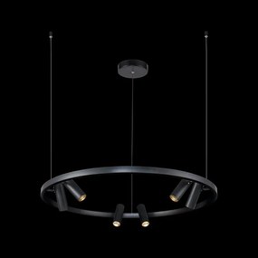 Lustra LED cu spoturi directionabile Satellite neagra