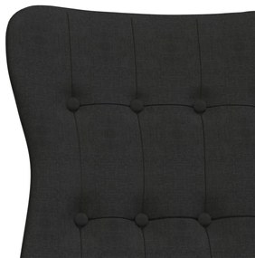 Scaun de relaxare, negru, material textil 1, Negru