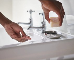 Săpunieră argintiu-lucios din oțel inoxidabil EasyStore Luxe – Joseph Joseph