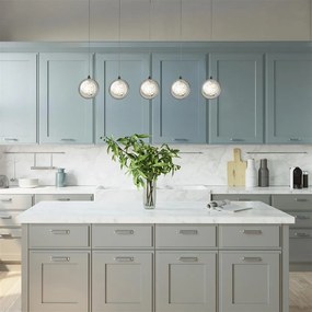 Lustra liniara cu 5 pendule LED Quartz