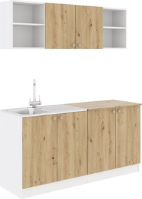 Set Bucatarie Sena, Stejar Artisan/Alb, L 160 cm