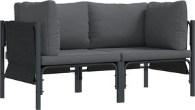 vidaXL Mobilier pentru Exterior 2 pcs Antracit 80 x 80 x 71 cm Oțel