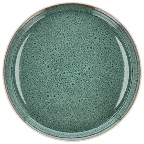 Farfurie albă/verde din gresie ø 27 cm Gastro White/Green – Bitz