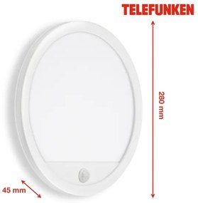 Aplică LED de exterior cu senzor Telefunken 313706TF LED/15W/230V IP44