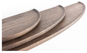 Raft maro din lemn de stejar 70 cm Mu – Gazzda