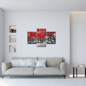 Tablou - Copaci roșii, Central Park, New York (90x60 cm)