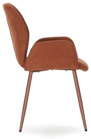 Set de scaune de sufragerie teracotă 2 buc. tapițat Ansu – Marckeric