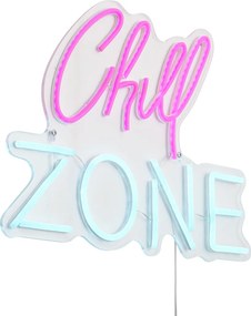 Lumină de perete cu neon roz cu albastru, incluzând LED - Chill Zone