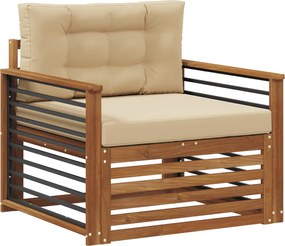 vidaXL Set de canapele de exterior Lemn de acacia solid și poliester