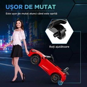 AIYAPLAY Mașină electrică pentru copii Mercedes-AMG GTR, 2 motoare, telecomandă, 3-5 km/h, roșu, 3-6 ani | Aosom Romania