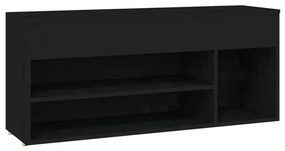 Bancheta pantofar, negru, 105x30x45 cm, PAL 1, Negru, Negru, Negru