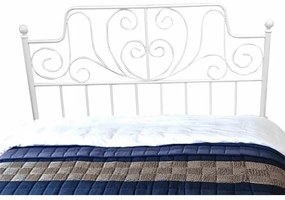 Pat cu somiera, alb, 140x200, BEHEMOTH