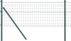 vidaXL Gard cu Stâlp Verde 0,4 x 50 m Oțel și PVC