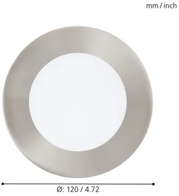 Eglo 32753 - Plafonieră încastrată LED RGB reglabilă FUEVA-C LED/5,4W/230V