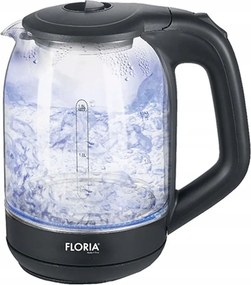Cana fierbator din sticla FLORIA ZLN3505, Leduri iluminare apa, Putere 1500 W, Capacitate 1.8L
