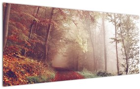 Tablou - Plimbarea de toamnă prin pădure (120x50 cm), în 40 de alte dimensiuni noi