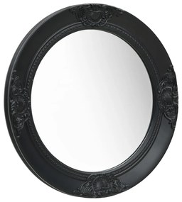 vidaXL Oglindă de perete în stil baroc, negru, 50 cm