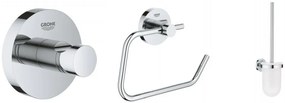 Set perie de toaletă Grohe Essentials 40374001, suport pentru hârtie igienică Grohe Essentials 40689001, 40364001