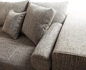 Canapea extensibilă dumonde cu ladă de depozitare si sezut confortabil din spuma high-density, Marbela Magma Grey XXL 295x100 cm