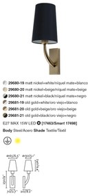 Aplica de perete eleganta design clasic REM nickel/bej
