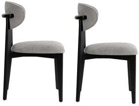 Set de scaune de sufragerie Lionte Grey and Black,2 buc.