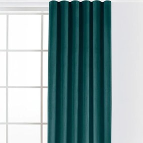 decoDoma Draperie catifelată FILUMI petrol 140 x 250 cm 1 buc