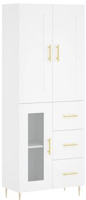 3199929 vidaXL Dulap înalt, alb, 69,5x34x180 cm, lemn compozit