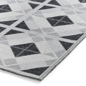 Covor tip traversă gri deschis-gri închis lavabil 61x170 cm Victoria Light – Think Rugs