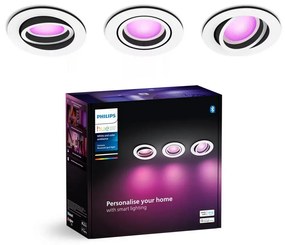 SET 3x corp de iluminat LED RGBW încastrat dimabil Philips Hue CENTURA 1xGU10/4,2W/230V