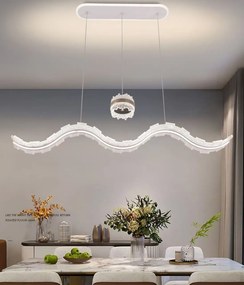 Pendul LED Model 5119, cu Telecomanda – 3 Tipuri de Lumina, Inaltime Reglabila, 180W, Gri
