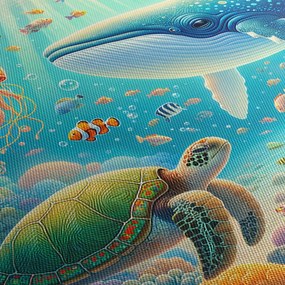 Tablou - Lumea sub apă (120x50 cm)