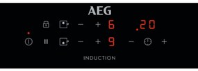 Plita cu inductie încorporabila AEG IKB32300CB, 2500W, Blocare copii, Timer, OptiHeat, Negru