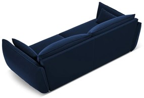 Canapea albastru-închis cu tapițerie din catifea 208 cm Vanda – Mazzini Sofas