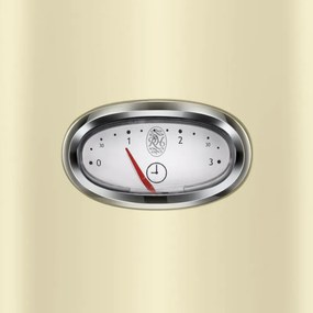 Prajitor de paine Russell Hobbs Retro Vintage Cream 21682-56, 1300W, 2 felii, 6 trepte, Indicator retro, Lift & Look, Quick Toast, Cream/Inox