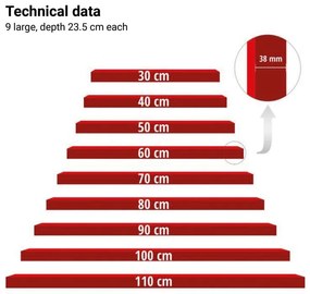 Raft de perete stilist Volato, 60 cm, lemn închis la culoare