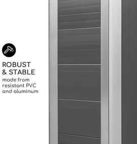 Schatzkammer, șopron de grădină, protecție UV, PVC, lacăt, geam lateral, gri