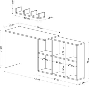 Masă de birou Blake Oak