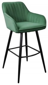Set 2 scaune de bar Turin catifea verde smarald