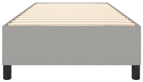 Cadru de pat box spring, gri deschis, 90x190 cm, textil Gri deschis, 35 cm, 90 x 190 cm
