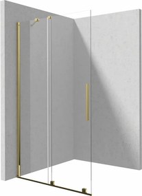 Paravan de dus Walk-in Deante Prizma auriu periat 100x195 cm