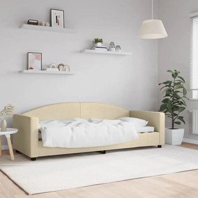 vidaXL Pat de zi, crem, 80x200 cm, material textil