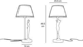 Lampa de masa figura feminina din alama Donne