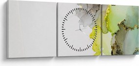Tablou - Arta abstractă în cerneală (cu ceas) (90x30 cm)