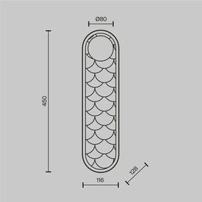 Aplica LED mozaic din sidef natural Capiz Perlamour