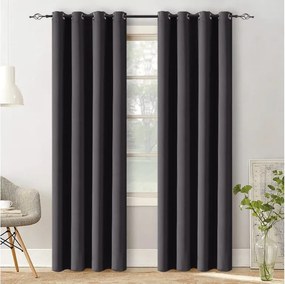 Draperie OXFORD LIGHT 140x250 cm, negru Agatat: Rejansa